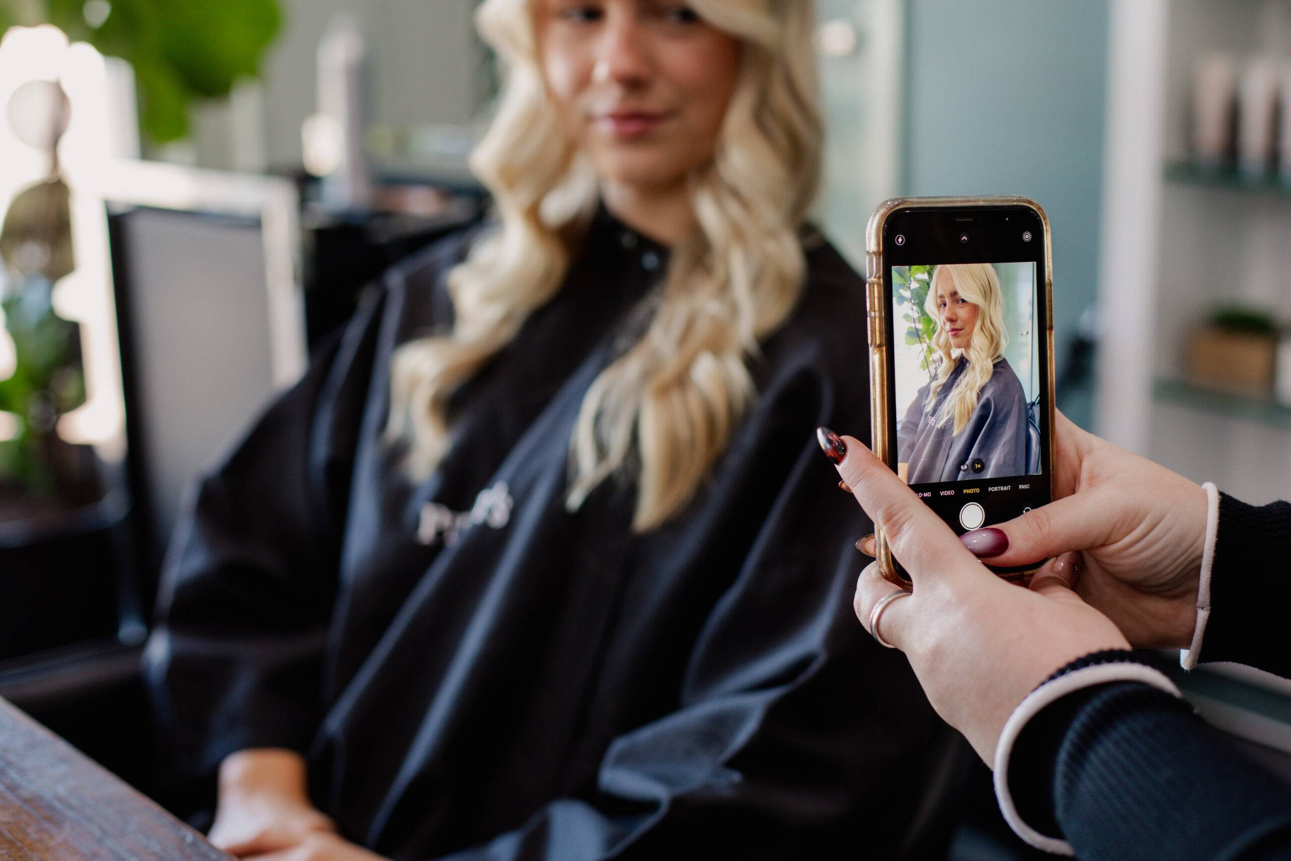 warm blonde in our perth salon