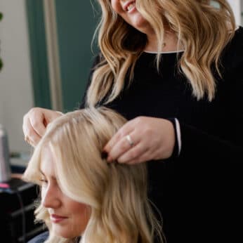 11 Blow dry and styled curls at Pierrot’s hair salon in Perth